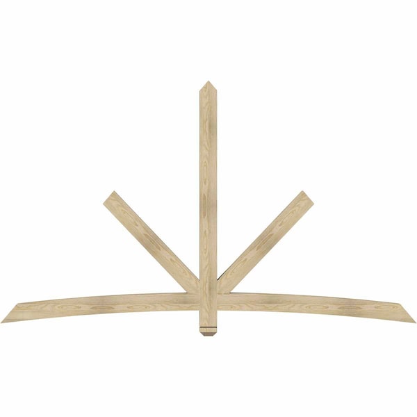 Ekena Millwork Alberta Rough Sawn Timber Gable Bracket, Douglas Fir, 96"W x 56"H x 4"D x 4"F, 14/12 Pitch GBW096X56X0404ALB00RDF - main